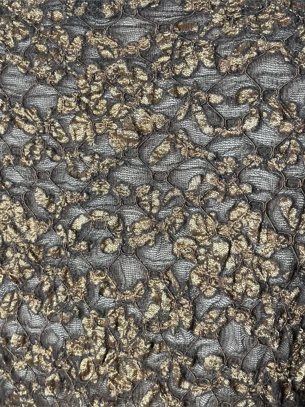 Y2K Vintage Ann Ferriday Chocolate Brown Floral Lace Tie Front Cardigan Top - Image 7