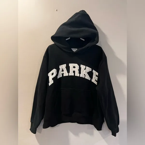 Parke Varsity Black Sweatshirt Hoodie Size L/Xl - Image 3