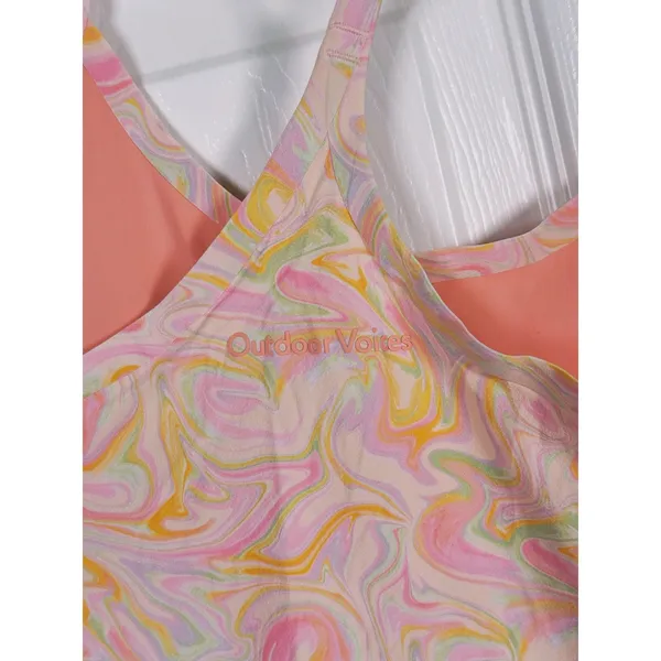 Outdoor Voices Exercise Dress Size Small Pink Marbled Swirl Tennis Pickleball - Image 11