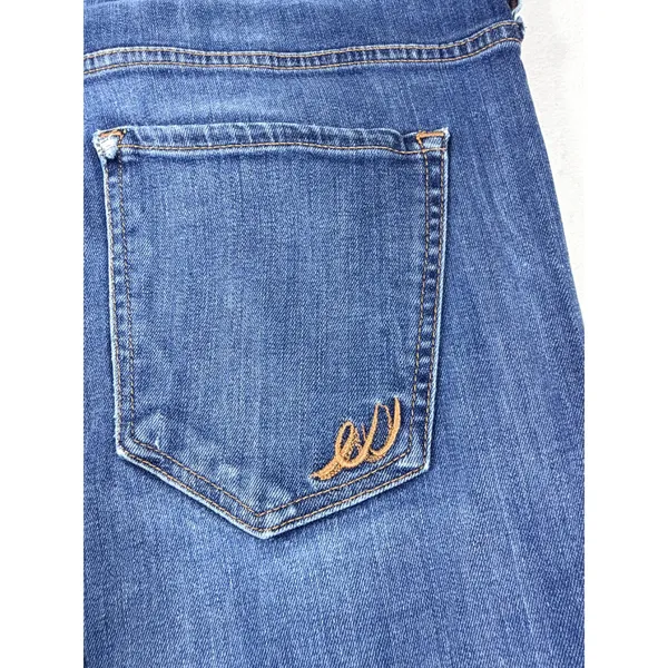 Express Jeans Girlfriend Jeans Women 14 Blue Distressed Mid Rise Denim Ankle - Image 13