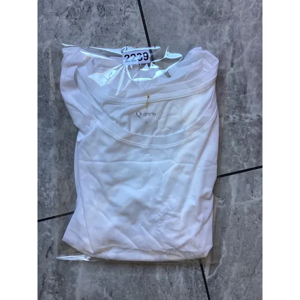 Quince Cotton Modal Scoop Neck Tee White Short Sleeve L LB19600-JDAVN01-24161 - Image 8