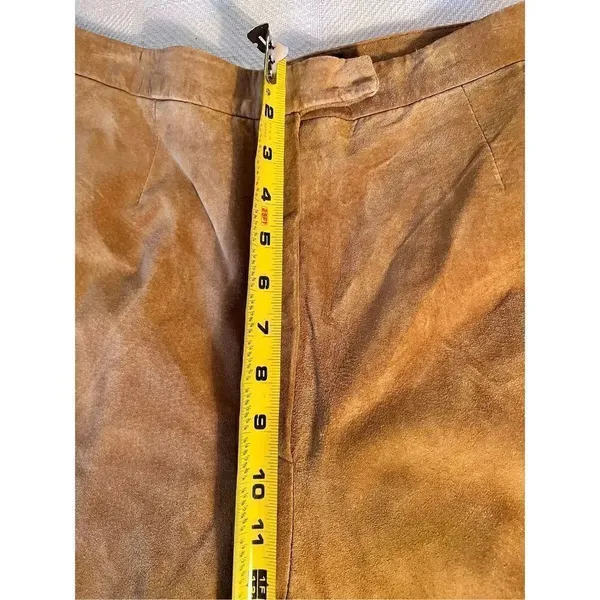 BERNARDO Genuine Leather Suede Lined Pants Slacks Size 14 - Image 6