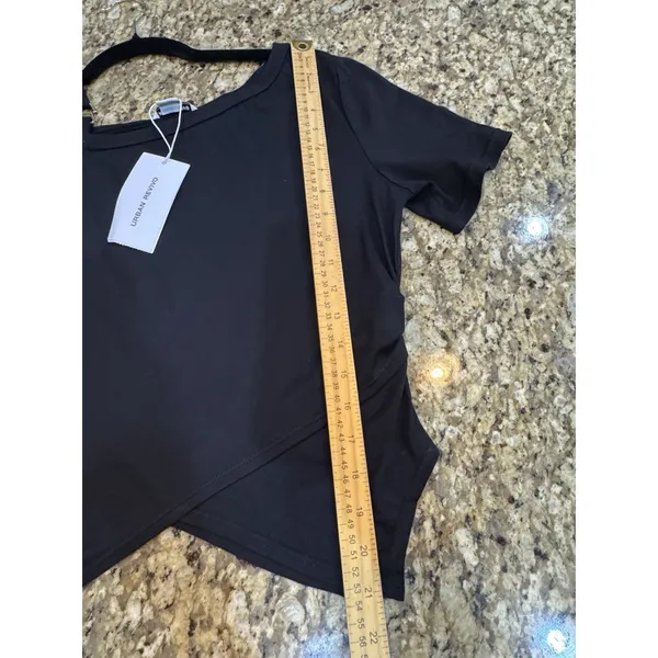 Urban Revivo black off-the-shoulder top Size 10 Metal Ring Asymmetrical - Image 9
