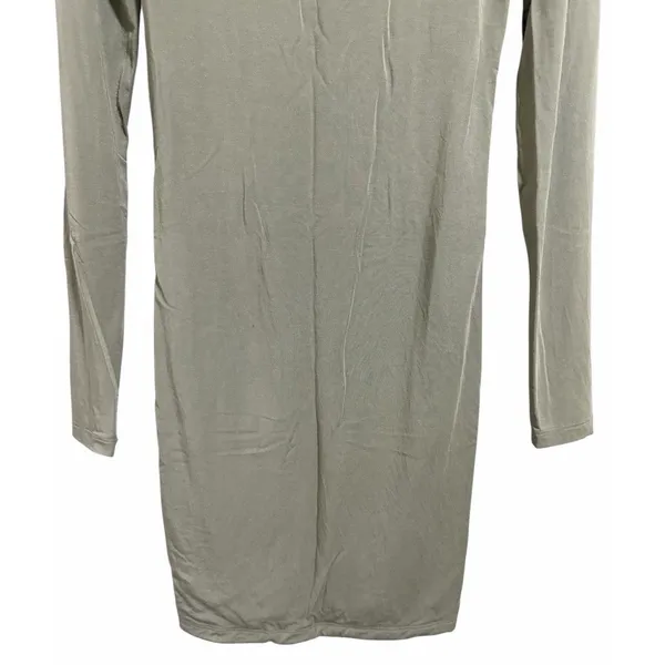 Wilfred Aritzia Lydia Ruched Mini Bodycon Dress‎ Sage Green Women's Size Small - Image 6