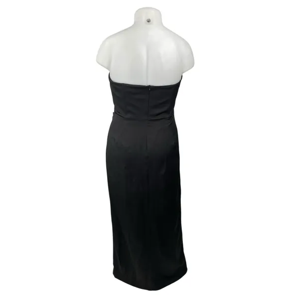 NEW Showpo Oriella Panelled Thigh Split Strapless Bandeau Maxi Bodycon Dress 14 - Image 4