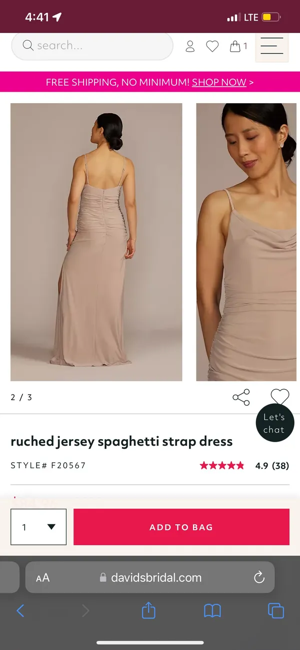 Davids Bridal Bridesmaid Dress Worn ONCE - Image 2