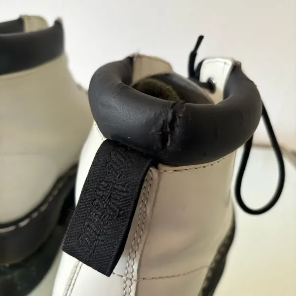 Dr. Martens White Leather Boots Size 8 - Image 12