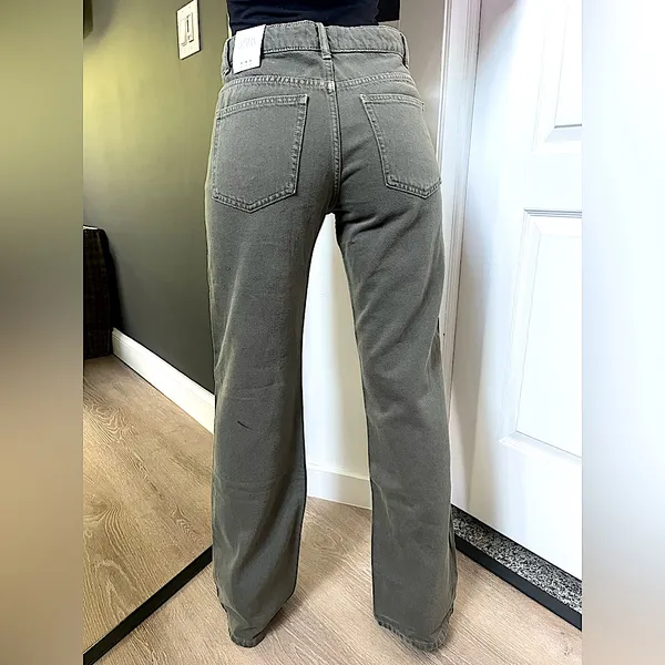 NWT Zara Army Green Denim‎ Jeans - Image 2