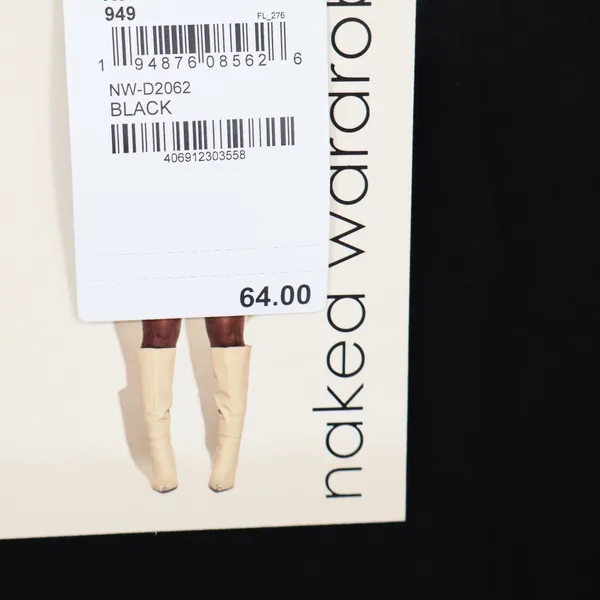 Naked‎ Wardrobe Black One Shoulder Double Strap Mini Dress M - Image 6