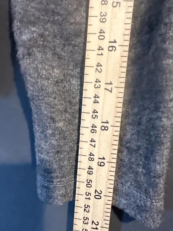 Vintage J.Crew Women M Wool Cotton Henley Sweater Made Italy Gray Academia - Image 7