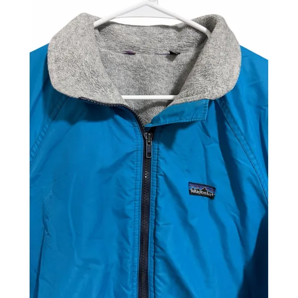 VTG Patagonia Blue Synchilla Fleece Lined Bomber Jacket Women's Size 13/14‎ - Image 3
