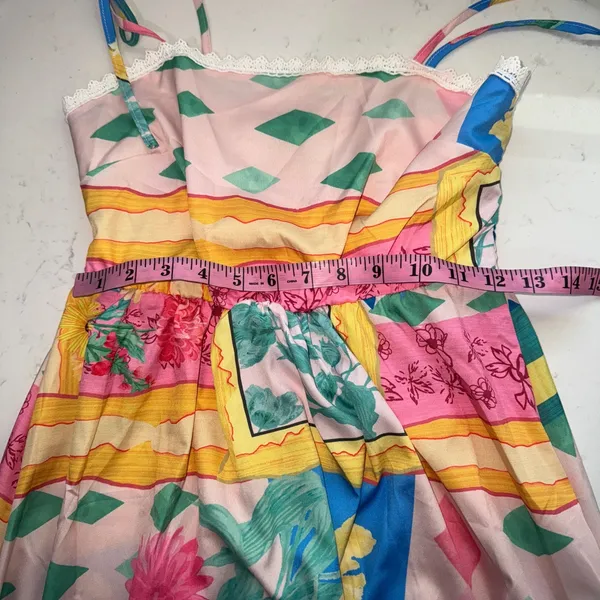 SheIn Vibrant Geometric Floral Midi Dress - Image 7