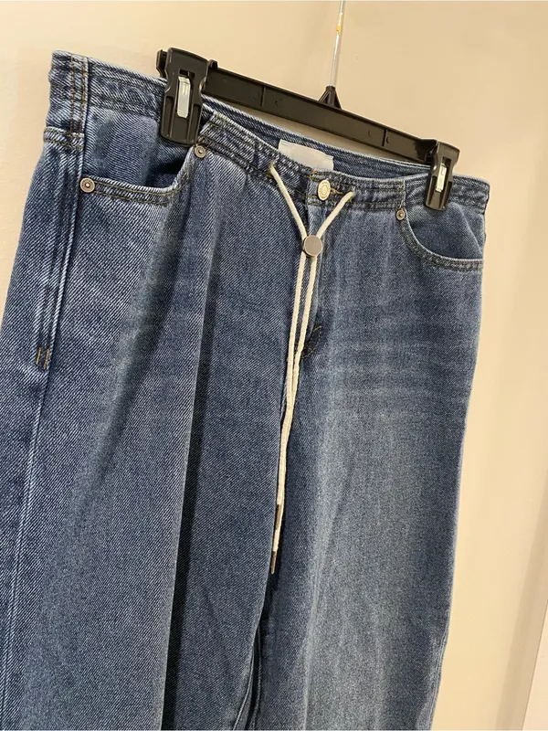 Anthropologie- Habitual Jade Drawstring Wide-Leg Jeans - Size 30/10 - Image 3