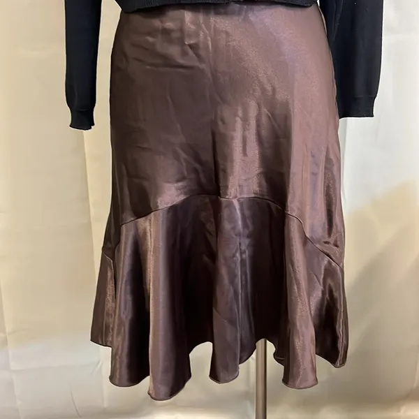 Vintage Rave Stretch Elegant Brown Women's Skirt - Image 2