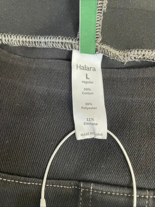 HALARA Flex High Waisted Pockets Baggy Wide Leg Washed Casual Jeans Size L NWT - Image 15