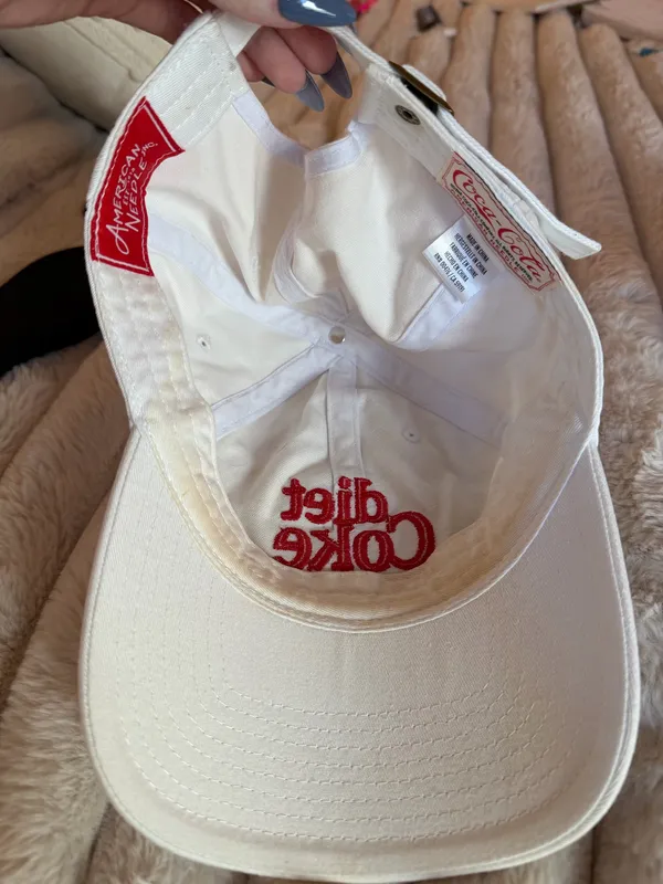 Coca-Cola Diet Coke White Hat with Red Logo - Image 4