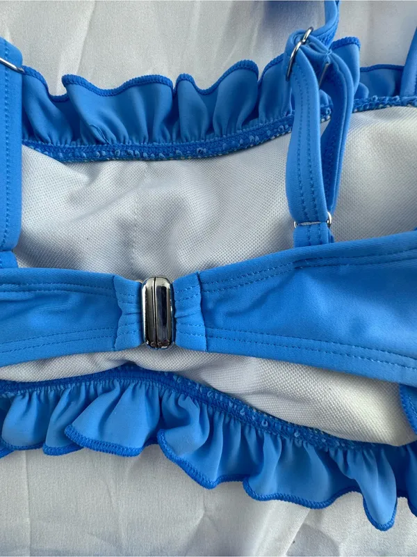 Pink Lily Royal Blue Ruffle Bikini Set - Image 9