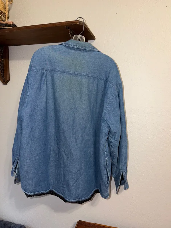 Vintage Wrangler Quilted Down Jean Jacket Unisex Gorpcore Ranch Chore Denim - Image 6