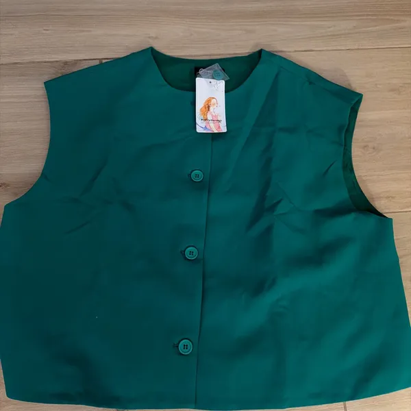 PRETTYGARDEN NEW Green Dressy Career Suit Vest Blazer 2X - Image 8