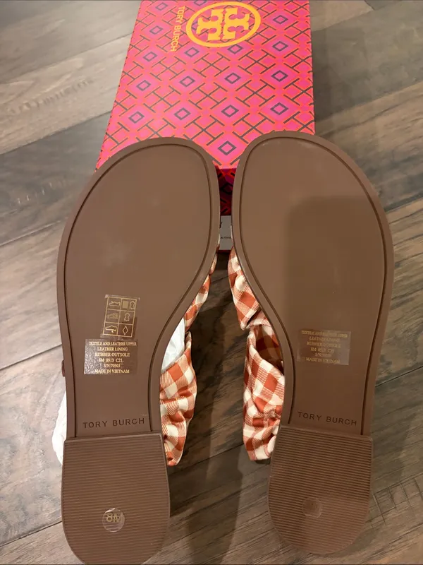 New in Box Tory Burch Selby Scarf Sandal Sz 8 - Image 11