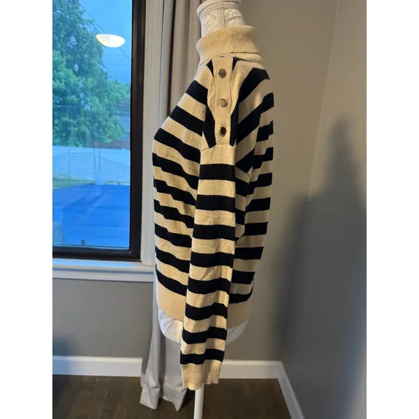 Rafiana striped sweater small Tan - Image 4
