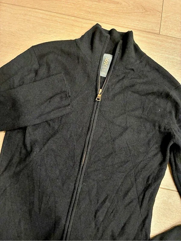 Rhone Women’s Porto Merino Blend Full Zip Sweater Black Size S - Image 2