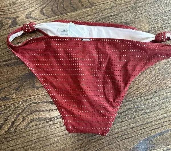 Abercrombie & Fitch Side Knot Bikini Bottom Burgundy Size Medium - Image 2