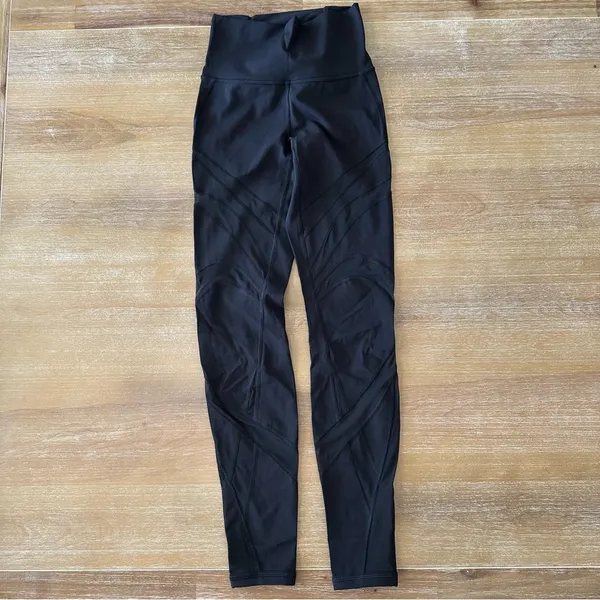 Lululemon Black Mesh Leggings 4 - Image 2