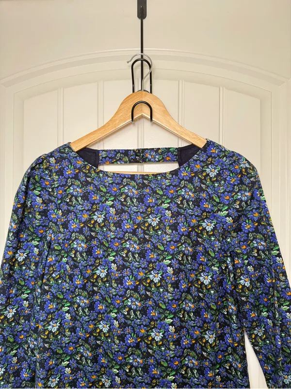 Free People Women’s XS The Avenue Mini Dress Floral Printed Ruffle Scoop Neck - Image 5