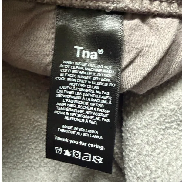 Aritzia Tna Cozy Fleece Mega Sweatpants Grey Cloud Tie-Dye Size Small (S) - Image 4