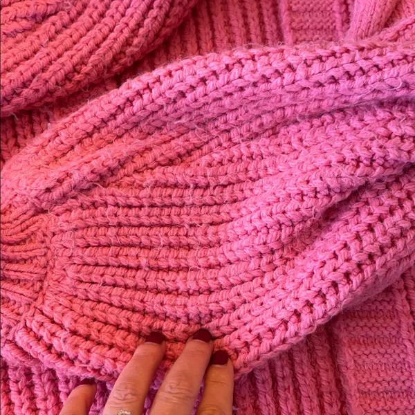 River Island Chunky Open Cardigan in Pink - Image 5