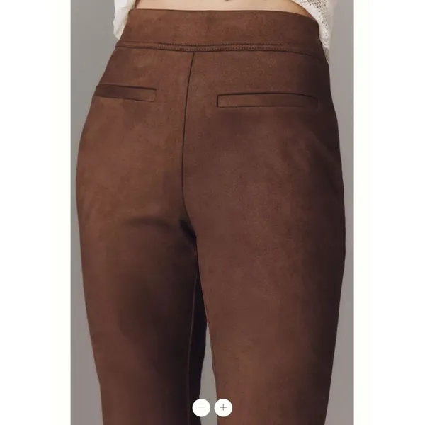 By Anthropologie Faux-Suede Flare Pants - Image 3