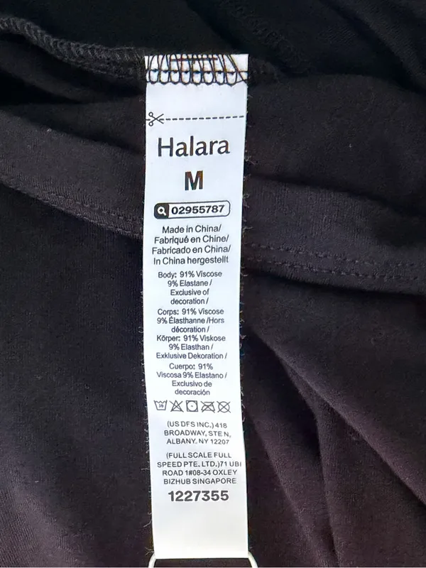HALARA Halter Tie Back Mini Resort Dress with Pockets size Medium black NEW - Image 9