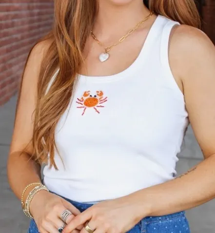 Beaded Crab Tank Top - Image 2