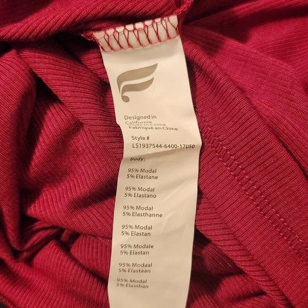 Fabletics Cranberry Red Turtleneck Size Large NWT - Image 9