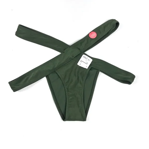 Forever 21 Strappy Cutout Cheeky Bikini Bottom Sz LARGE NWT - Image 2