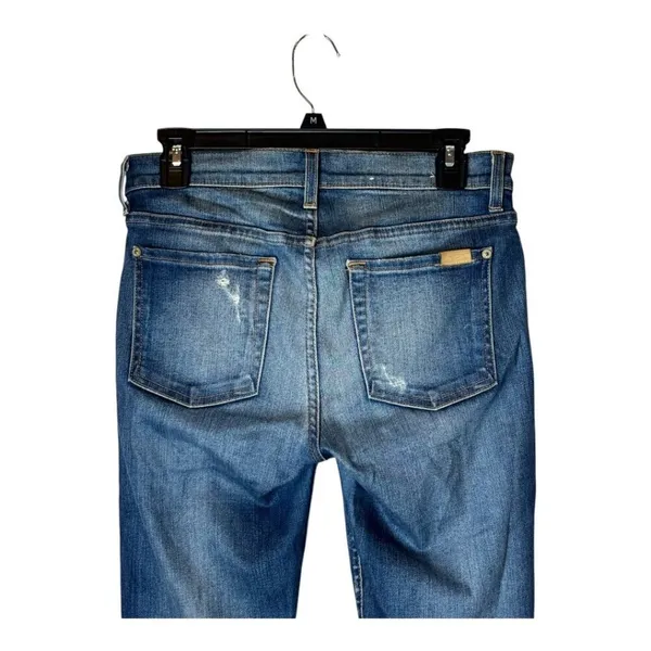 7‎ For All Mankind Jeans Women 27 Medium Wash Denim Distressed The Ankle Skinny - Image 5