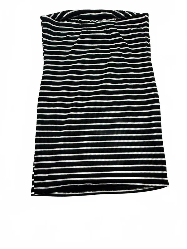 SHEIN Black and White Striped Mini Dress Bodycon Short Sleeve Grunge Size S - Image 2