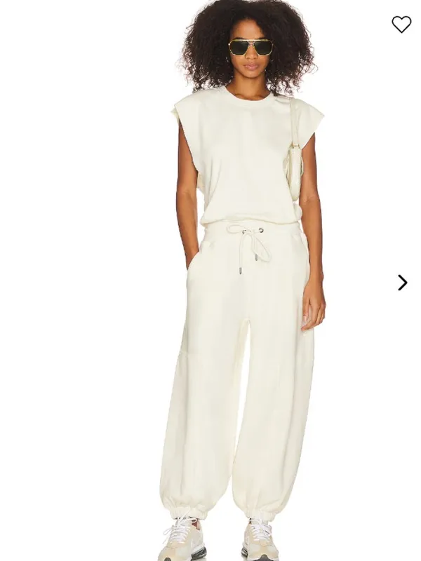 FP Movement Throw and Go Sweatsuit Onesie in Heather Oatmeal Cream XS Oversized - Image 3