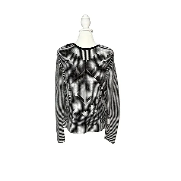 Pendleton Open Front Geometric Print Cardigan Sweater Size: Med - Image 3
