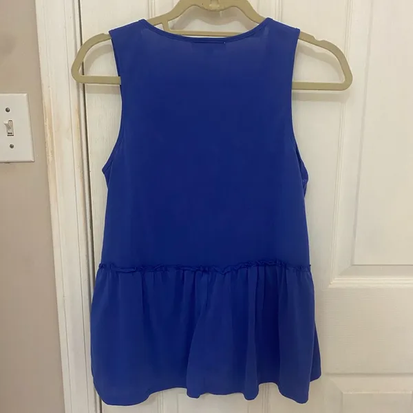 Moa Moa V-Neck Swing Tank Top with Ruffle Detail - Image 4