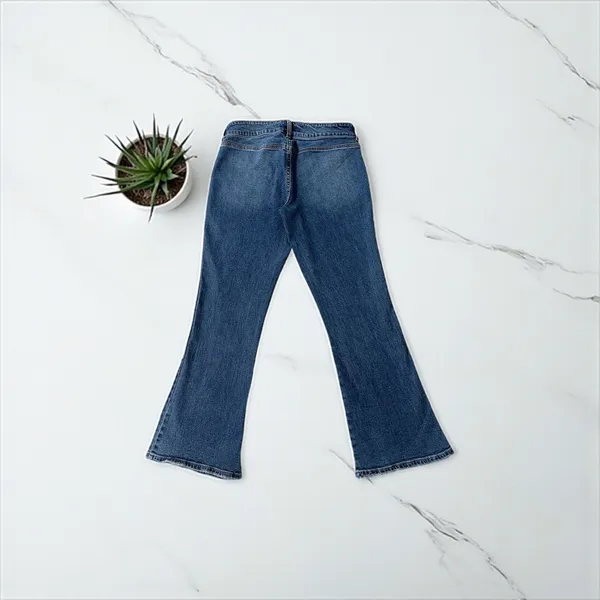 RSQ Denim‎ Flare Jeans Size 30 Low Rise Pockets Dark Wash Blue Womens - Image 3