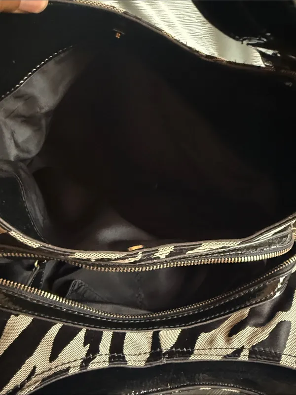 Anne Klein Black and Cream Zebra-Print Tote NWT - Image 5