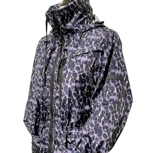 Lucky Brand Premium Performance Leopard Print Rain Jacket S - Image 5