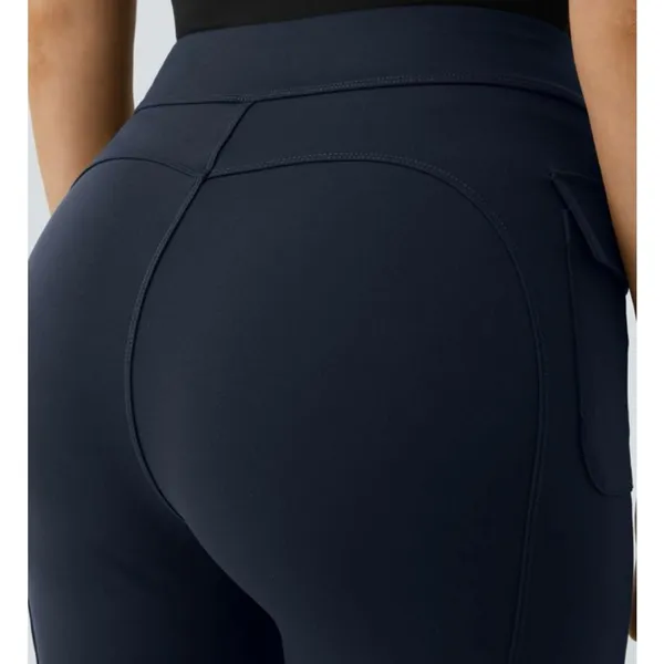 Halara SculptKnit High Waisted Side Flap Pocket Flare Casual Cargo Pants - Image 9