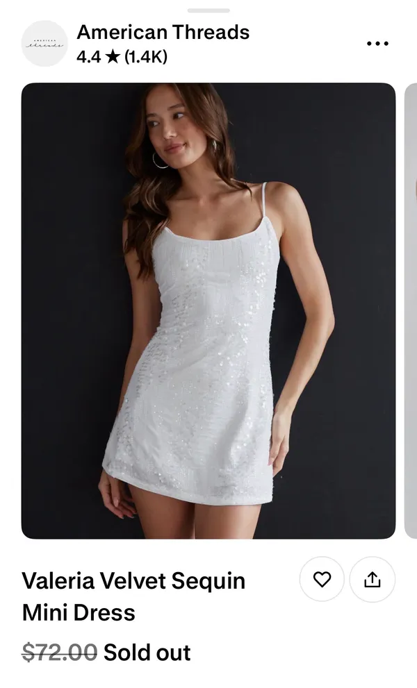 Brand new American threads white sequin mini dress.  - Image 6