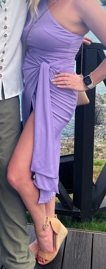 Airplane Mode Midi Dress Lilac - Image 7