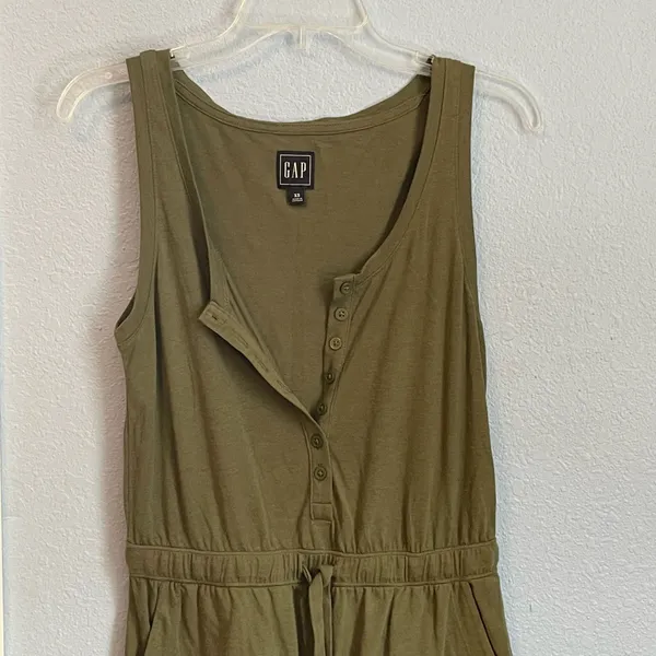 Gap Green Henley Tank Short Romper Jumpsuit XS - Image 2