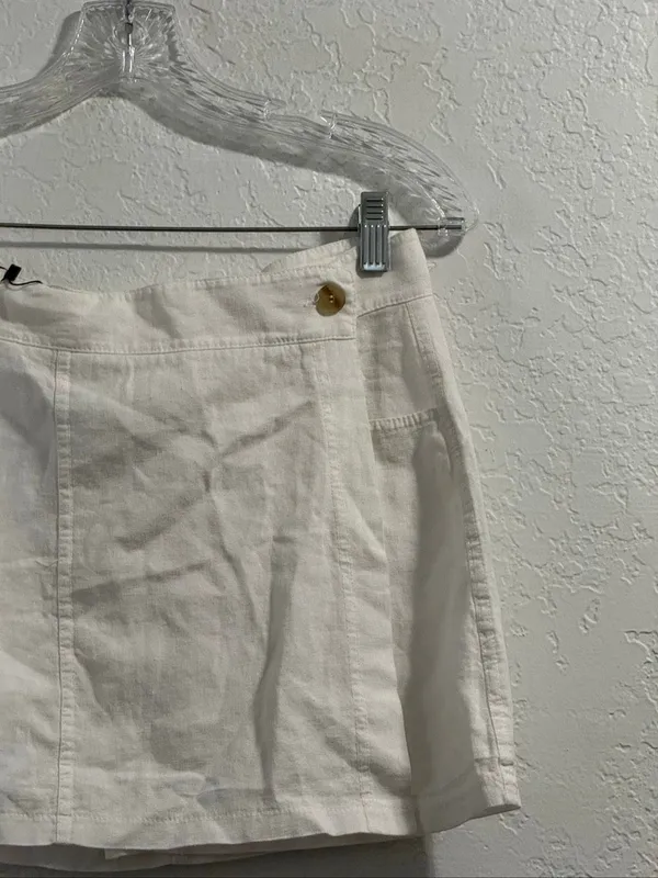 New Milio Milano LINEN MINI WRAP SKIRT W/POCKETS S - Image 2