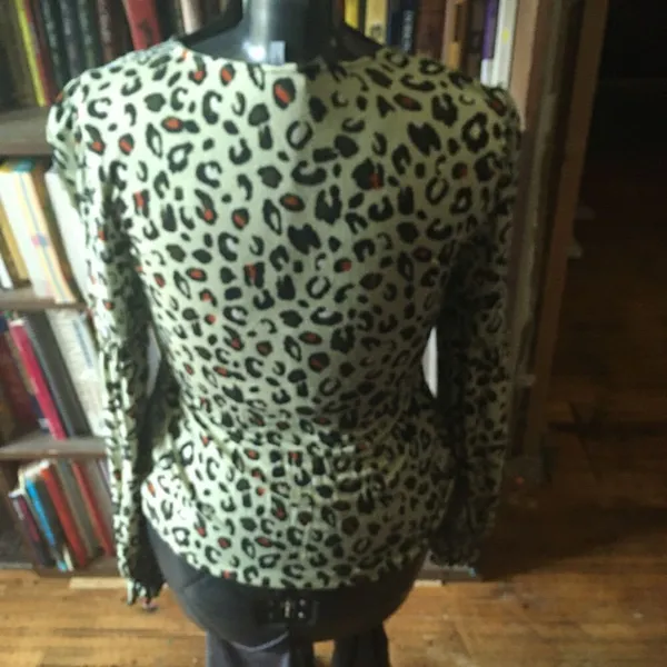 Blink London leopard print S boho flowy lightweight blouse - Image 3